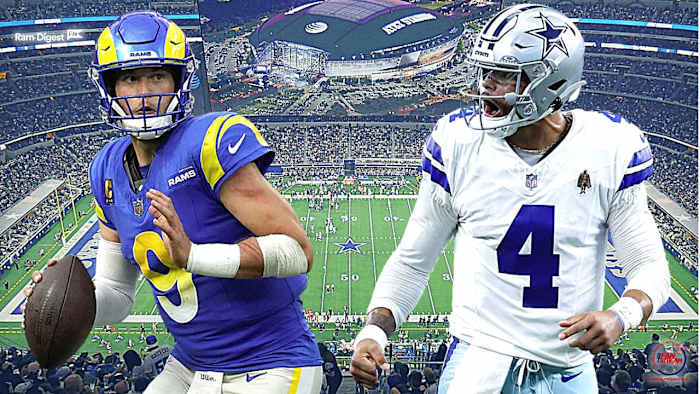 Matthew Stafford (L) and Dak Prescott